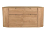 Theo Natural 6 Drawer Dresser by Moe's Home at Eve Furniture