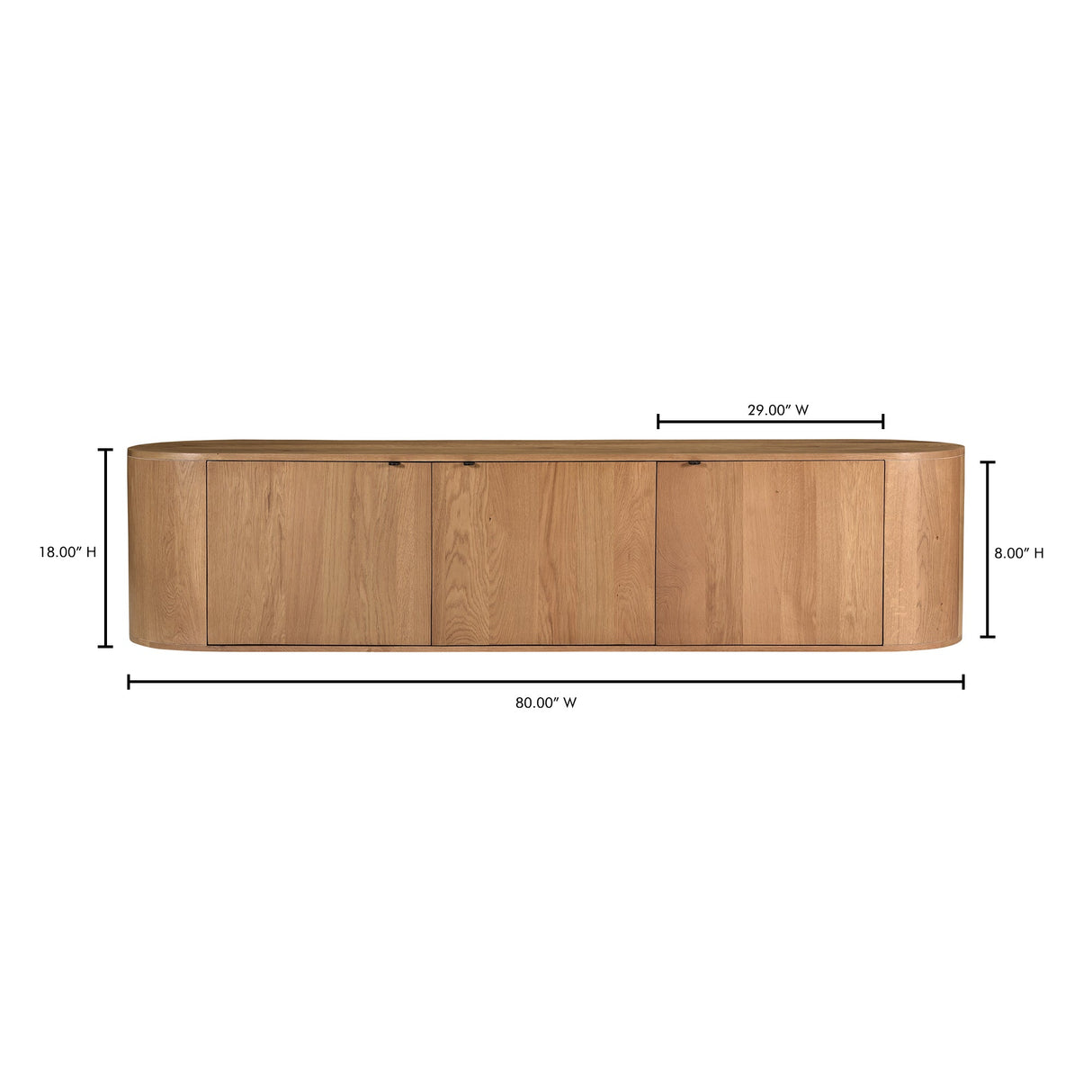 Theo Natural Media Bench by Moe's Home at Eve Furniture