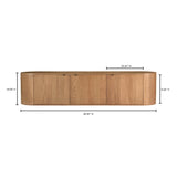 Theo Natural Media Bench by Moe's Home at Eve Furniture