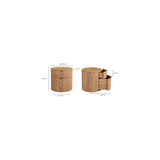 Theo Natural Two Drawer Nightstand by MOES at Eve Furniture