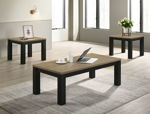 Theo Natural/Black 3-Piece Cocktail Set