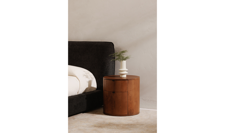 Theo Two Drawer Nightstand Brown by Moe's Home at Eve Furniture