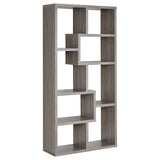 Theo Weathered Gray 10-Shelf Bookcase by Coaster at Eve Furniture