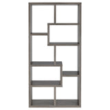 Theo Weathered Gray 10-Shelf Bookcase by Coaster at Eve Furniture
