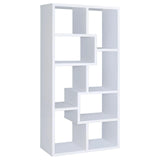 Theo White 10-Shelf Bookcase by Coaster at Eve Furniture