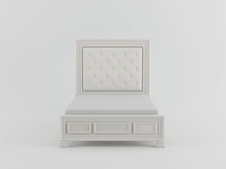 Theodora Pearl White California King Bed by Homelegance at Eve Furniture
