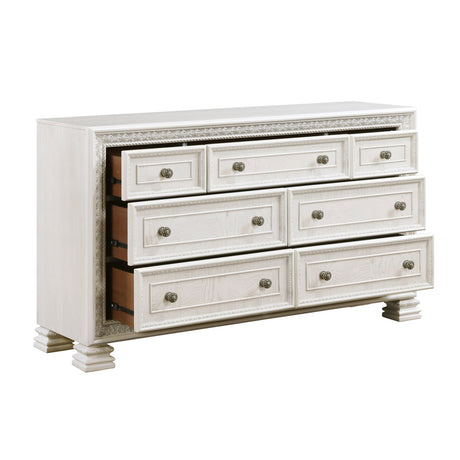 Theodora Pearl White Dresser by Homelegance at Eve Furniture