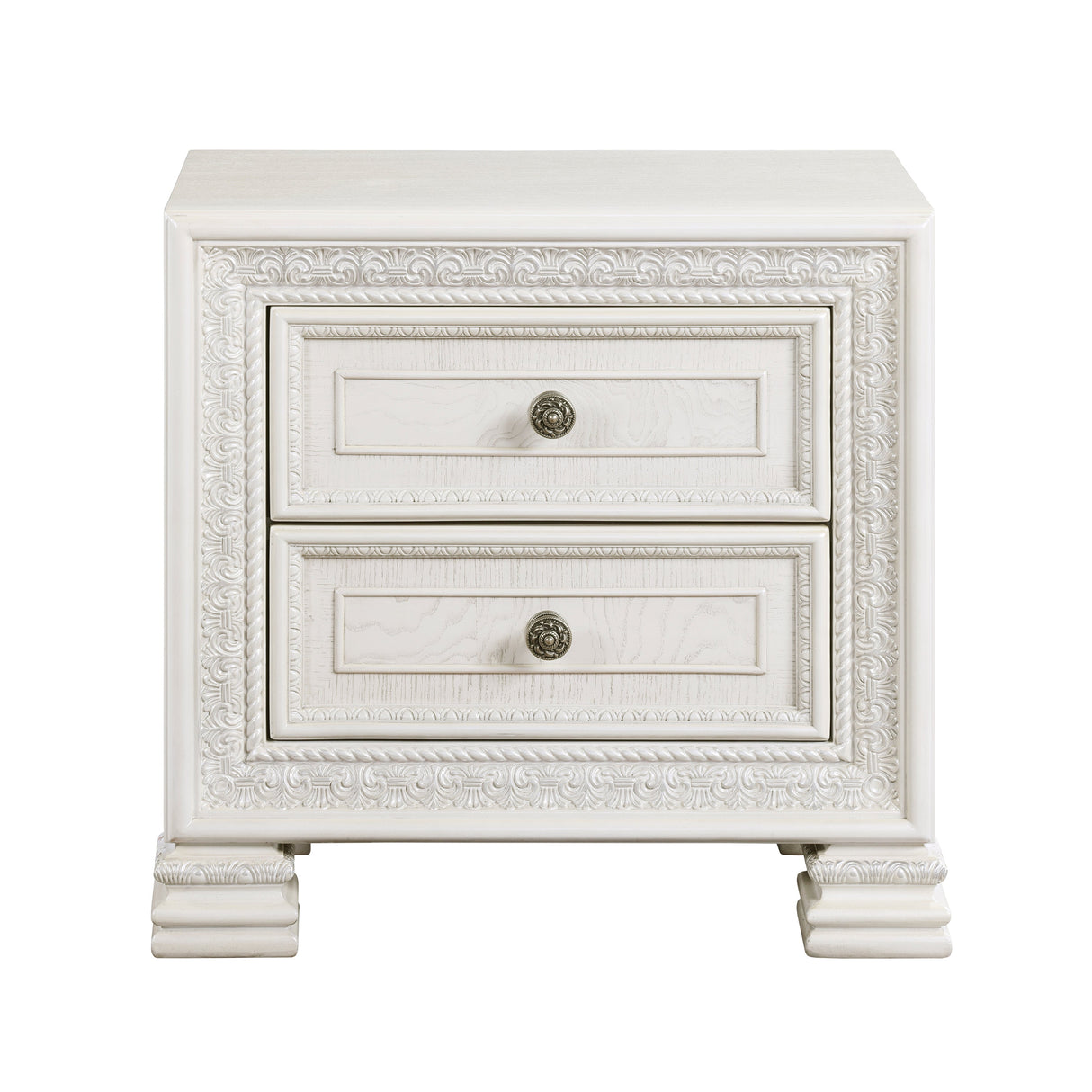 Theodora Pearl White Nightstand by Homelegance at Eve Furniture