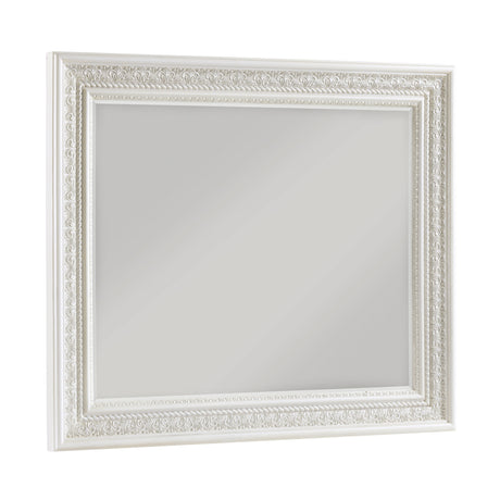 Theodora Pearl White Panel Bedroom Set by Homelegance at Eve Furniture