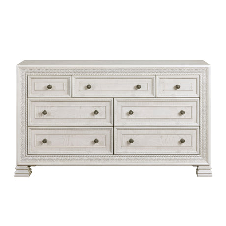 Theodora Pearl White Panel Bedroom Set by Homelegance at Eve Furniture