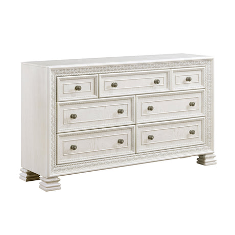Theodora Pearl White Panel Bedroom Set by Homelegance at Eve Furniture