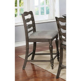 Theresa Gray/Light Gray Counter Height Chair Set of 2 by Furniture of America at Eve Furniture