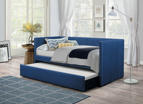 Therese Blue Daybed with Trundle by Homelegance at Eve Furniture