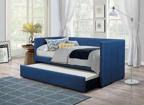 Therese Blue Daybed with Trundle by Homelegance at Eve Furniture