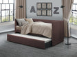 Therese Chocolate Daybed with Trundle by Homelegance at Eve Furniture