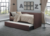 Therese Chocolate Daybed with Trundle by Homelegance at Eve Furniture