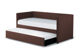 Therese Chocolate Daybed with Trundle by Homelegance at Eve Furniture