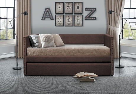 Therese Chocolate Daybed with Trundle by Homelegance at Eve Furniture