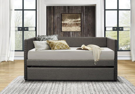Therese Gray Daybed with Trundle by Homelegance at Eve Furniture