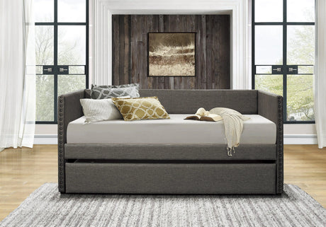 Therese Gray Daybed with Trundle by Homelegance at Eve Furniture