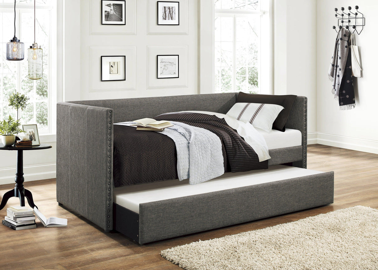 Therese Gray Daybed with Trundle by Homelegance at Eve Furniture