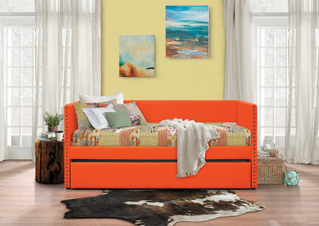 Therese Orange Daybed with Trundle by Homelegance at Eve Furniture