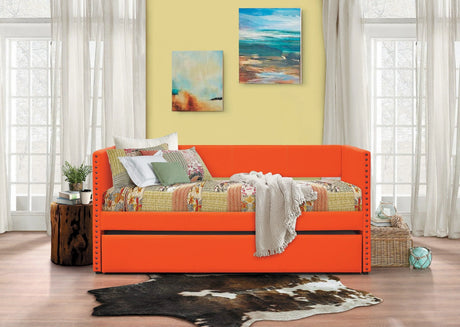 Therese Orange Daybed with Trundle by Homelegance at Eve Furniture