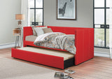 Therese Red Daybed with Trundle by Homelegance at Eve Furniture