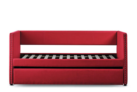 Therese Red Daybed with Trundle by Homelegance at Eve Furniture