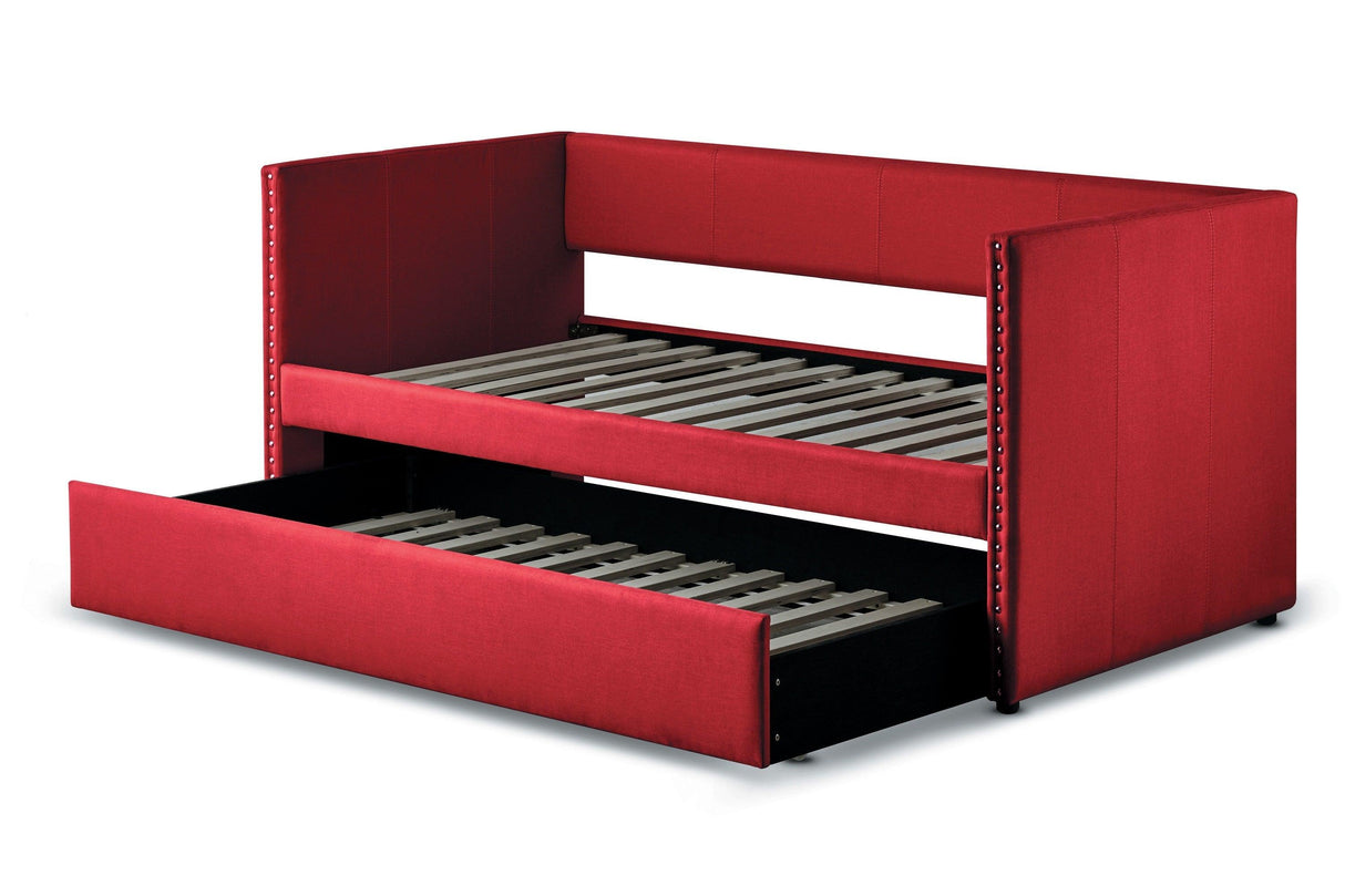 Therese Red Daybed with Trundle by Homelegance at Eve Furniture