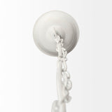 Theta White-Washed Wood Beaded Pendant Light by Mercana at Eve Furniture