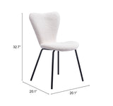Thibideaux Ivory Dining Chair (Set of 2) by Zuomod at Eve Furniture