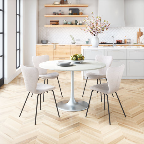 Thibideaux Ivory Dining Chair (Set of 2) by Zuomod at Eve Furniture