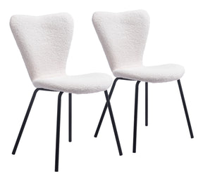 Thibideaux Ivory Dining Chair (Set of 2) by Zuomod at Eve Furniture
