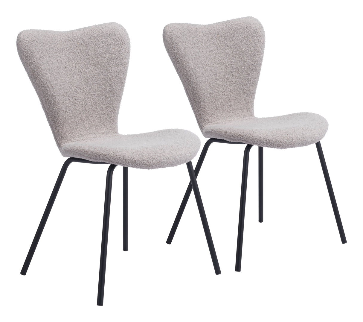 Thibideaux Light Gray Dining Chair (Set of 2) by Zuomod at Eve Furniture