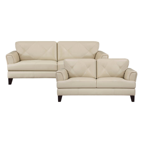 Thierry Cream 2-Piece Living Room Set by Homelegance at Eve Furniture