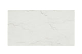Thisted White/Black Rectangle Marble Coffee Table with Casters