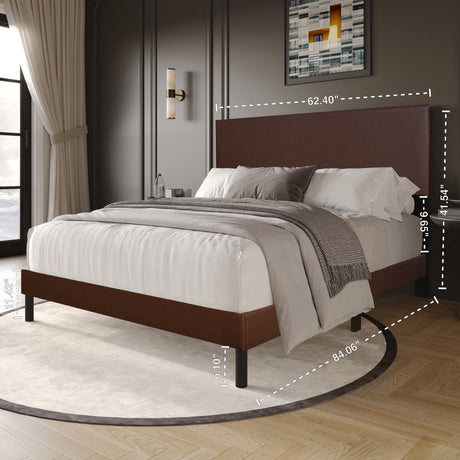 Thistle Twin Brown Platform Bed by Happy Homes at Eve Furniture