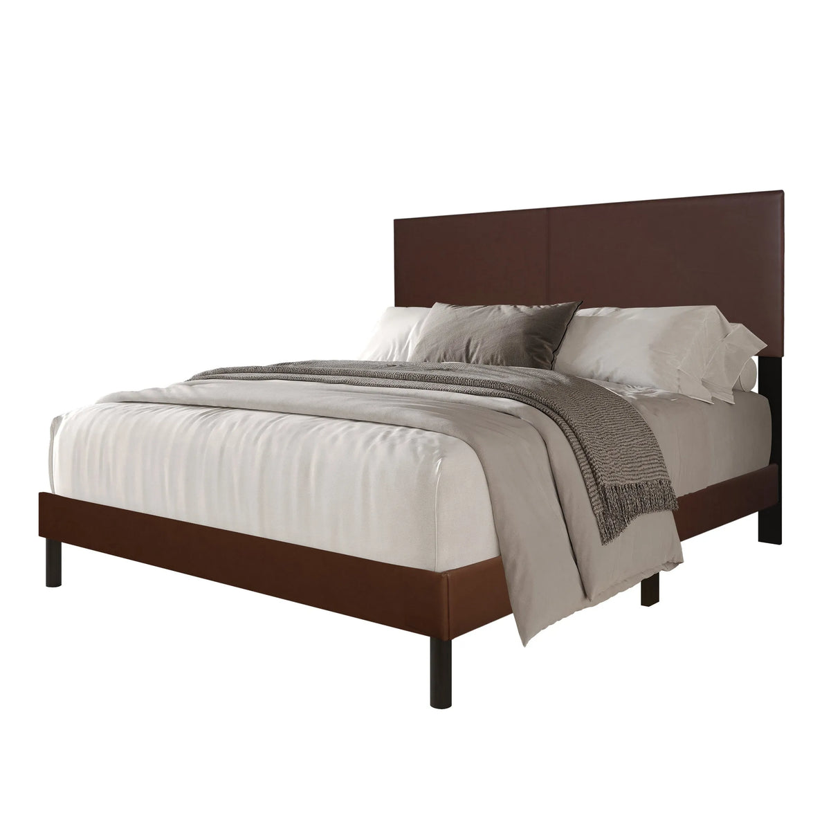 Thistle Full Brown Platform Bed by Happy Homes at Eve Furniture