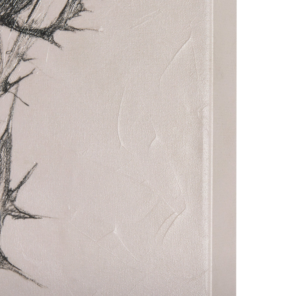 Thistle With Bumblebee Drawing IV by Mercana Studio a Hand Embellished Textured Canvas by Mercana at Eve Furniture