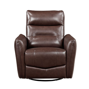 Thomas Brown Swivel Glider Reclining Chair by Homelegance at Eve Furniture