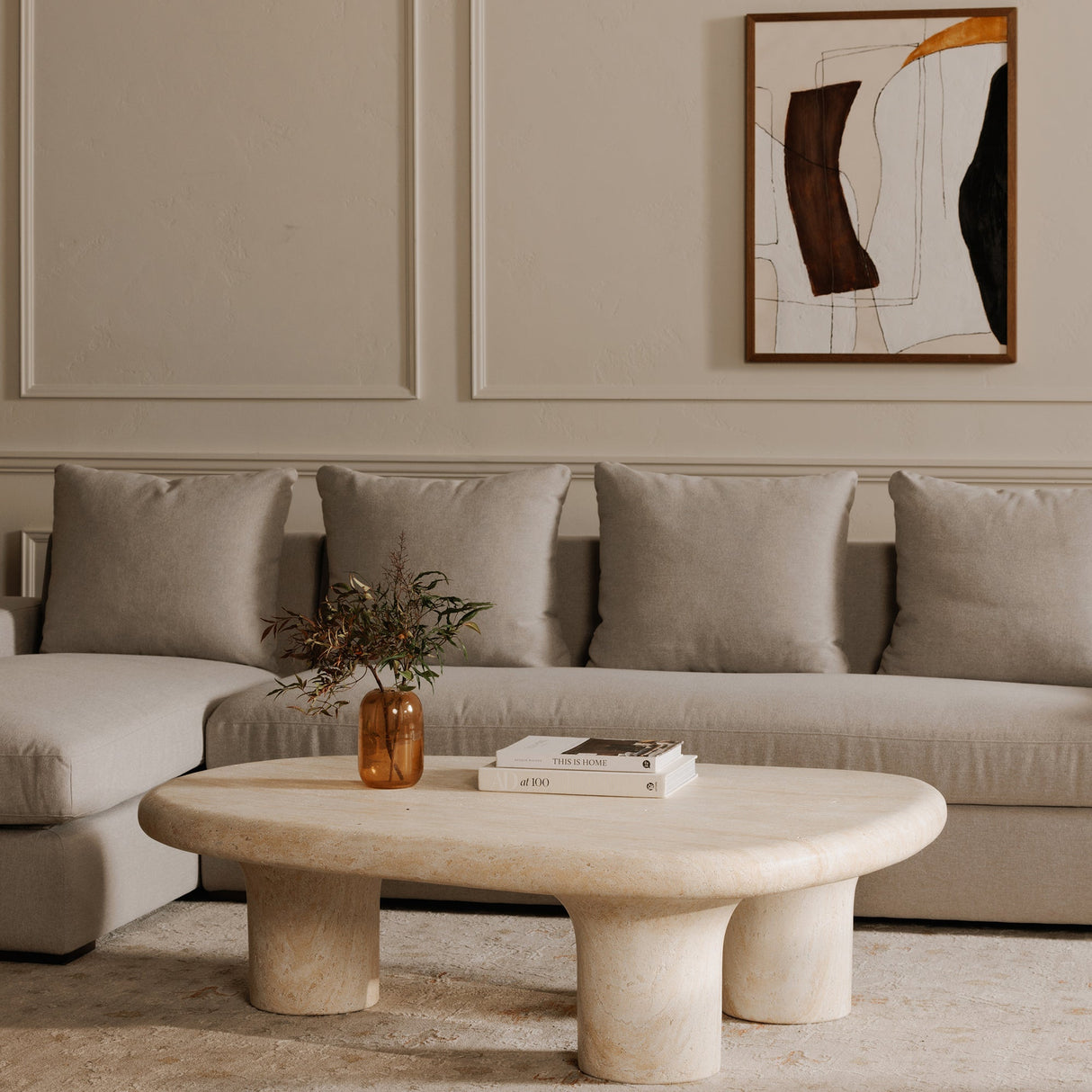 Thomas Grey Right Sectional by Moe's Home at Eve Furniture