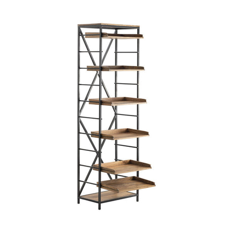Thomas Road Brown/Black Bookshelf by Crestview at Eve Furniture