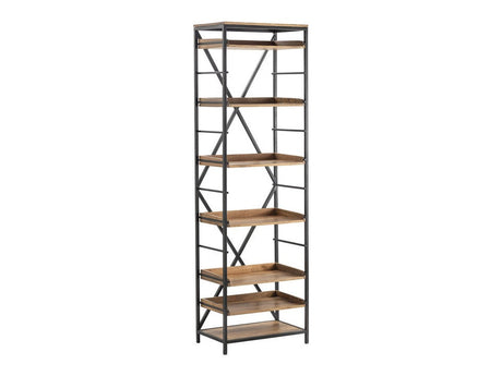 Thomas Road Brown/Black Bookshelf by Crestview at Eve Furniture