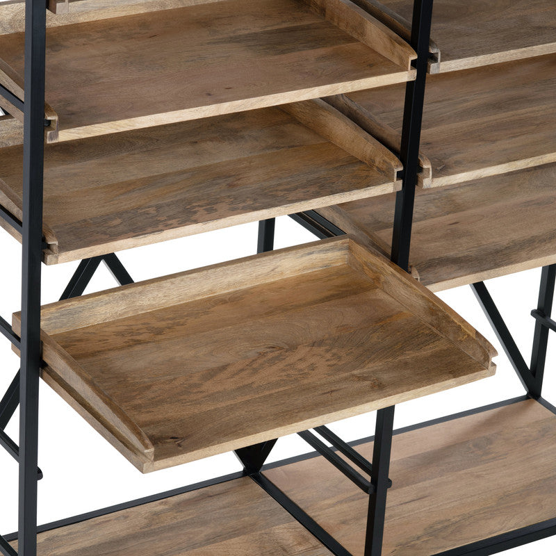 Thomas Road Brown/Black Double Etagere by Crestview at Eve Furniture
