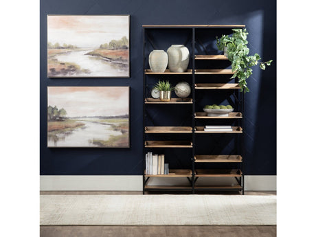 Thomas Road Brown/Black Double Etagere by Crestview at Eve Furniture