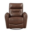 Thomas Toffee Brown Swivel Glider Reclining Chair by Homelegance at Eve Furniture