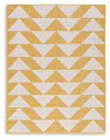 Thomley Ivory/Yellow 5' x 7' Rug by ASHLEY FURNITURE at Eve Furniture