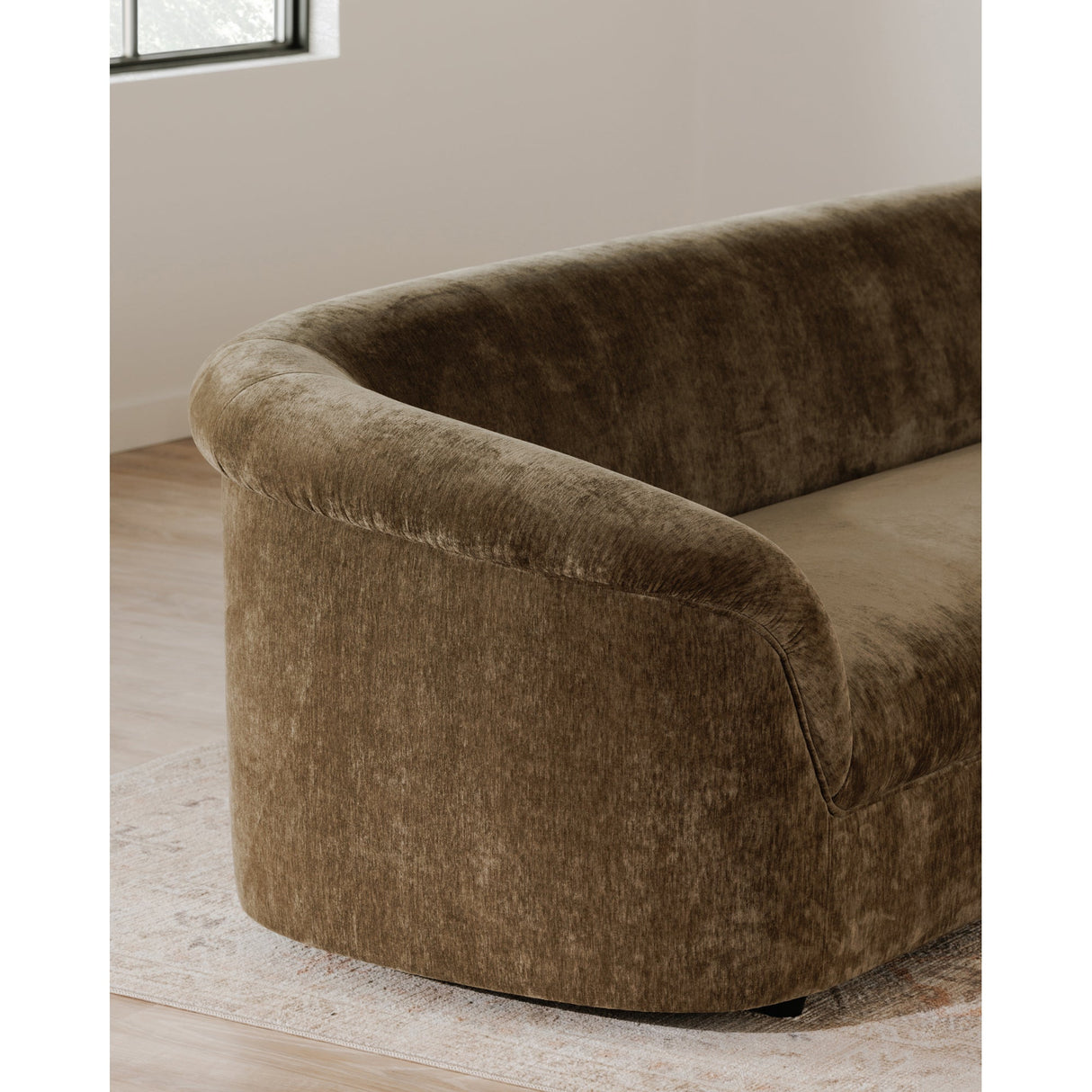 Thora Dark Green Sofa by Moe's Home at Eve Furniture