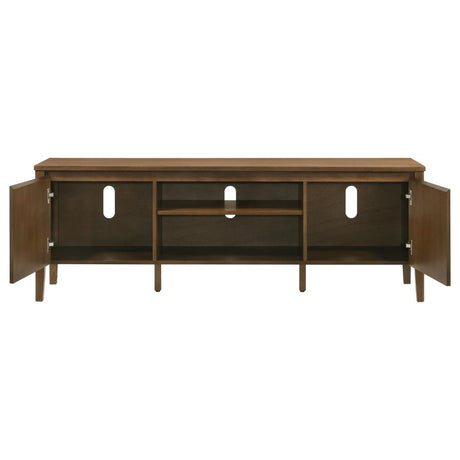 Thori Dark Brown 63-inch 2-door TV Stand Media Console by Coaster at Eve Furniture